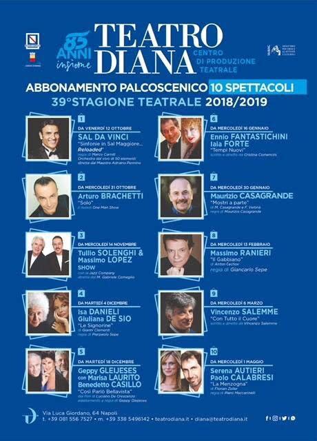 Teatro Diana Al Via La Nuova Stagione Teatrale Occhio All Artista