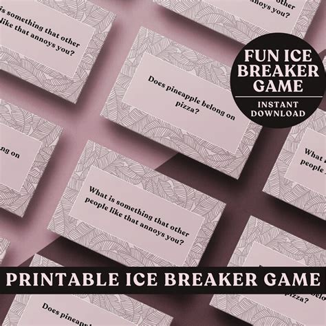 Printable Icebreaker Games Bring The Fun With This Group Ice Breaker Game Perfect As Team