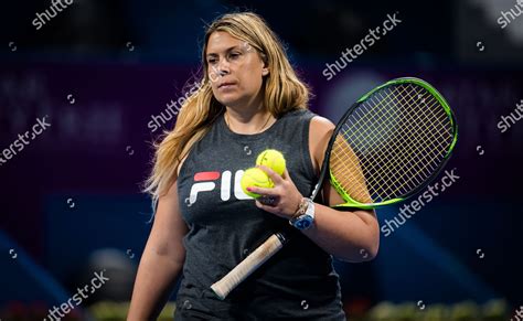 Marion Bartoli During Practice Jelena Ostapenko Editorial Stock Photo