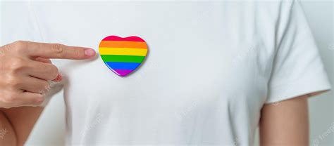 Premium Photo Lgbt Pride Month Concept Or Lgbtq Or Lgbtqia With Rainbow Heart Shape For