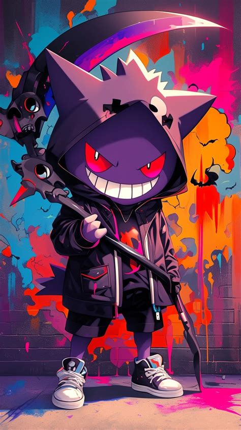 Graffiti Cyberpunk Reaper Gengar Made By Silverbloom In 2024 Pokemon