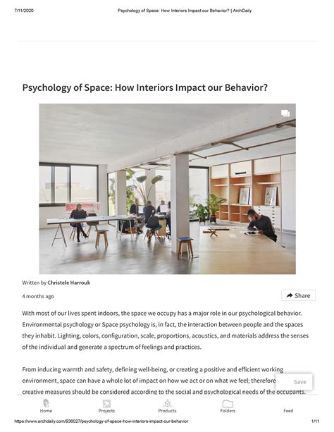 14 Psychology Of Space How Interiors Impact Our Behavior Arch Daily