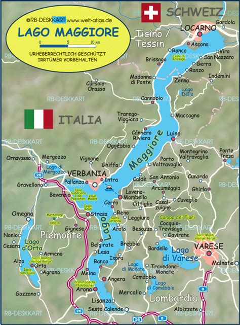 LAKE MAGGIORE (LAGO MAGGIORE) - Map - Travel - Holiday - Vacations