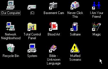 Screenshot Showing Typical Windows 95 Desktop Icons