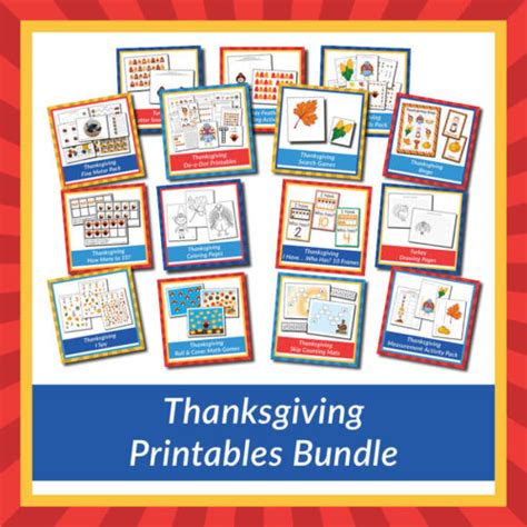 Thanksgiving Printables Bundle Gift Of Curiosity