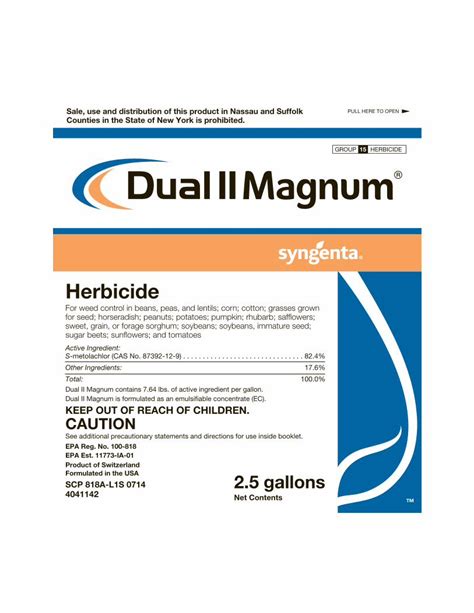 PDF Herbicide CDMS Dual II Magnum Is A Selective Herbicide