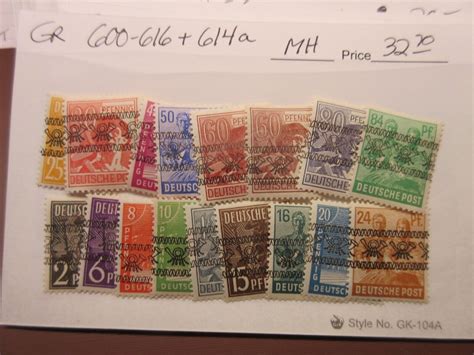 GERMANY Scott 600 616 614a MINT HINGED Lot7 Cat 32 70 Europe