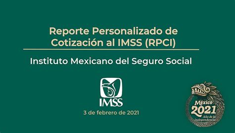 Nuevo Reporte Personalizado De Cotización Del Imss Rpci