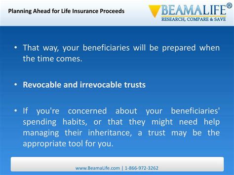 PPT Planning Ahead For Life Insurance Proceeds PowerPoint