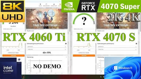 3DMark Time Spy Extreme RTX 4060 Ti Vs 4070 SUPER PC FPS Performance