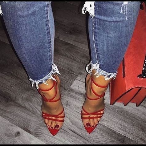 Red sandals heels – Artofit