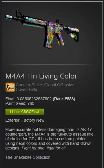 CSGO M4A4 In Living Color, Video Gaming, Gaming Accessories, In-Game ...