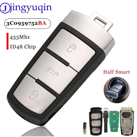 Jingyuqin 3 Buttons Flip Smart Car Remote Key Fob With Id48 Chip