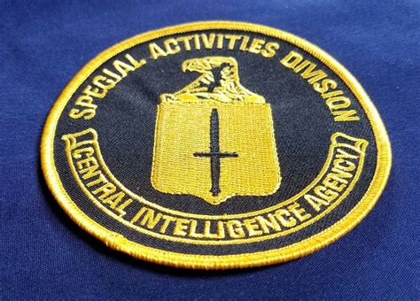 Cia Sad Special Activities Division Central Intelligence Agency Patch