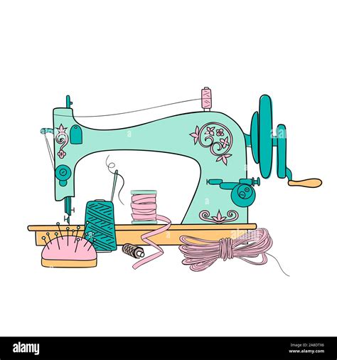 Vintage Sewing Machine Vector