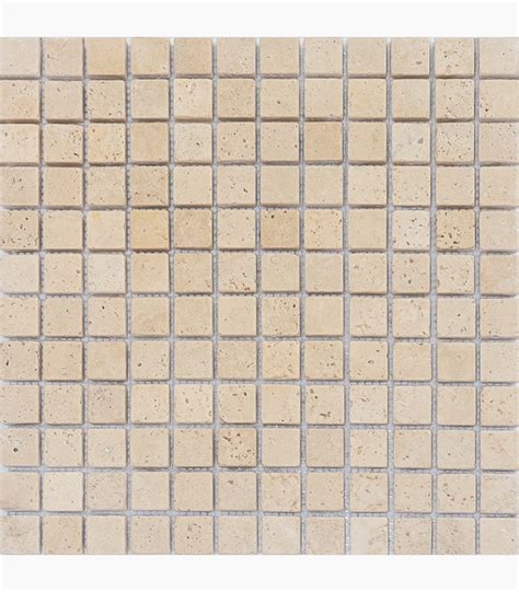 Ivory Tumbled Travertine Mosaic Ozer Tile Stone