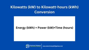 Kilowatts KW To Kilowatt Hours KWh Calculator Electrician Philippines