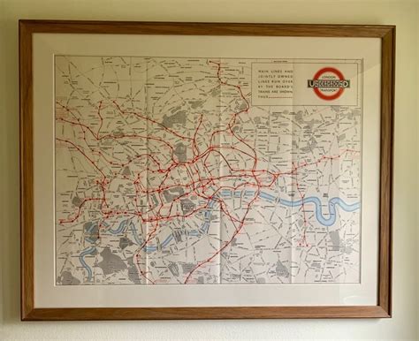 London Underground Maps: A Rare Original Vintage 1934 London Underground Map | London ...