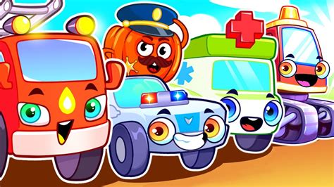 Five Little Cars Lets Call The Ambulance Monster Truck Car