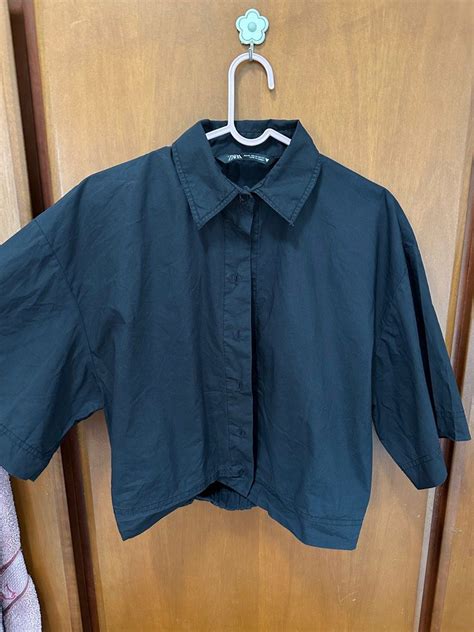 Zara Black Shirt Womens Fashion Tops Blouses On Carousell