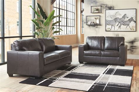 Ashley Furniture - Morelos - Gray - 2 Pc. - Sofa, Loveseat - EZ ...