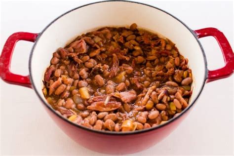 Baked Beans With Smoked Ham Hock Cast Iron Skillet Cooking