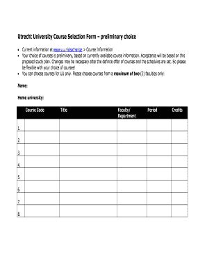 Fillable Online Eap Ucop Course Selection Form Preliminary Choice Eap