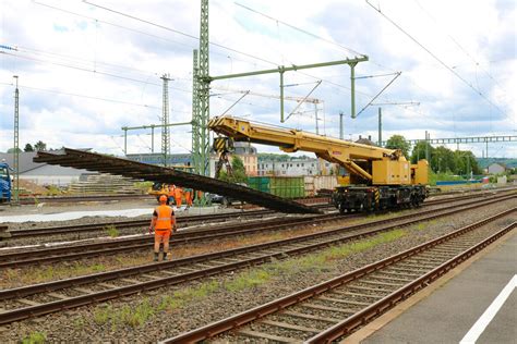 Nachschuss Auf Den Von Gezogenen Kirow Eisenbahndrehkran