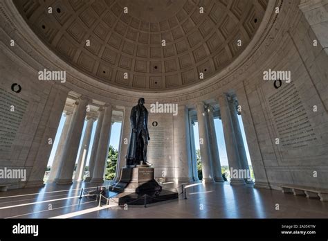 Statue Of Thomas Jefferson Inside The Jefferson Memorial Washington