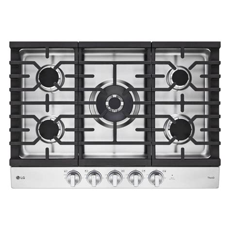 LG 30 In Smart Gas Cooktop In Stainless Steel With 5 Burners CBGJ3027S