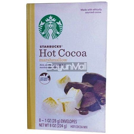 Starbucks Hot Cocoa Marshmallow Rich Velvety Cocoa With Fluffy Marshmallow Minis Envelopes