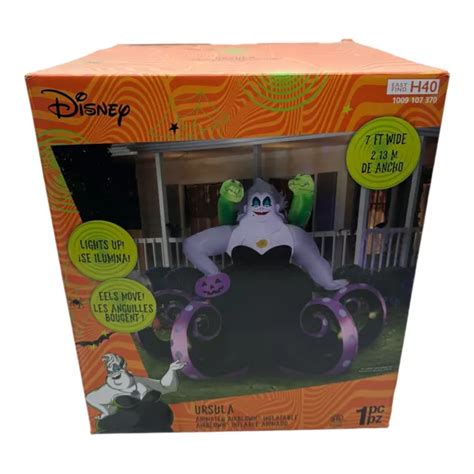 GEMMY DISNEY 7FT Animated Ursula With Eels Halloween Inflatable Yard