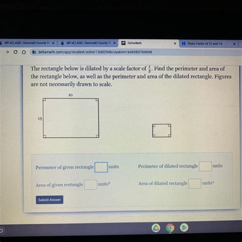 The Rectangle Below Is Dilated By A Scale Factor Of Find The