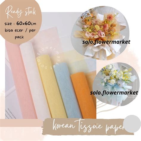 Jual Korean Tissue Paper Flower Wrapping Premium Nonwoven Non Woven