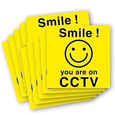 Premium Waterproof Smile You Are On Cctv Yellow High Quality Mm