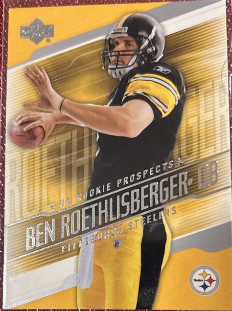 Upper Deck Rookie Prospects Ben Roethlisberger Pittsburgh Steelers Ebay