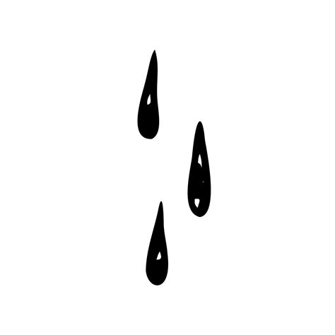 falling drops  doodle style hand drawn vector drawing