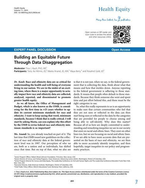 Pdf Building An Equitable Future Through Data Disaggregation