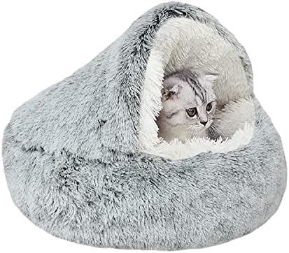 Lit Apaisant En Forme De Donut Chaud Et Doux En Peluche Avec Dessous