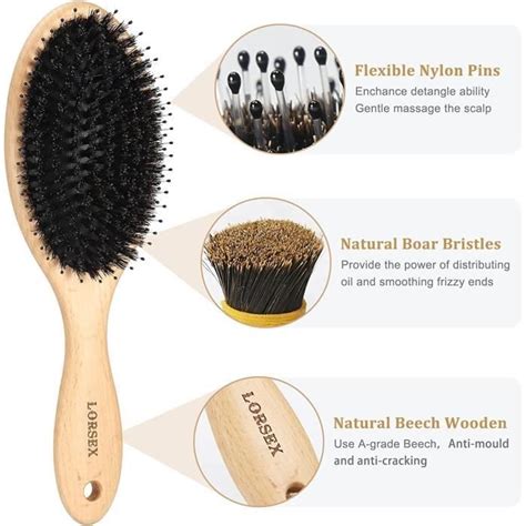 Brosse Cheveux D M Lante En Poils De Sanglier Pour Femme Homme Et