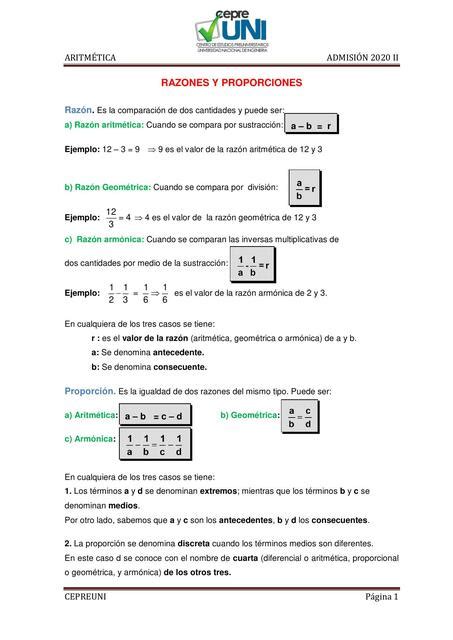 Razones Y Proporciones Y Esther Montoya Udocz