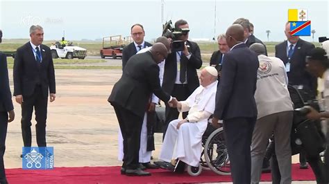 Accueil officiel du pape François à Kinshasa en République