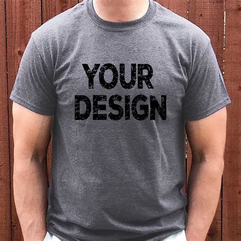 Mock up Gray Tshirt Gray T-shirt Your Design Here Mock-up - Etsy