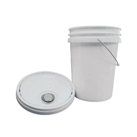 5 Gallon Bucket with Lid White – Evans Ceramic Supply