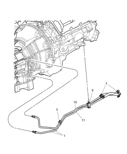 Transmission Oil Cooler And Lines 2003 Jeep Liberty