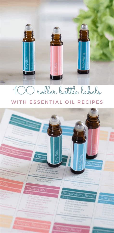 100 Essential Oil Roller Bottle Printable Labels Our Oily House