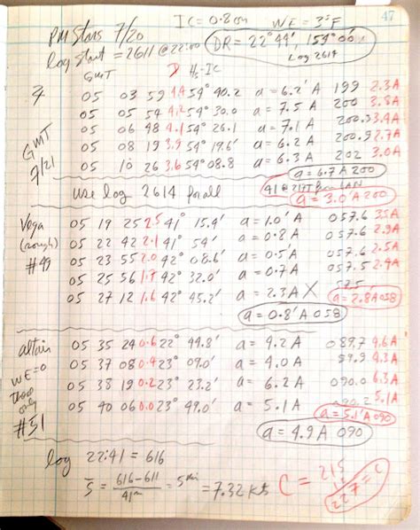 David Burch Navigation Blog Analysis Of A Celestial Navigation Sight Session