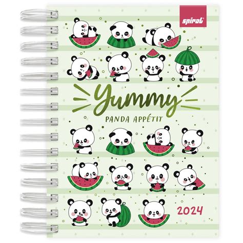 Agenda Di Ria Panda Folhas Spiral Ten Pt Un