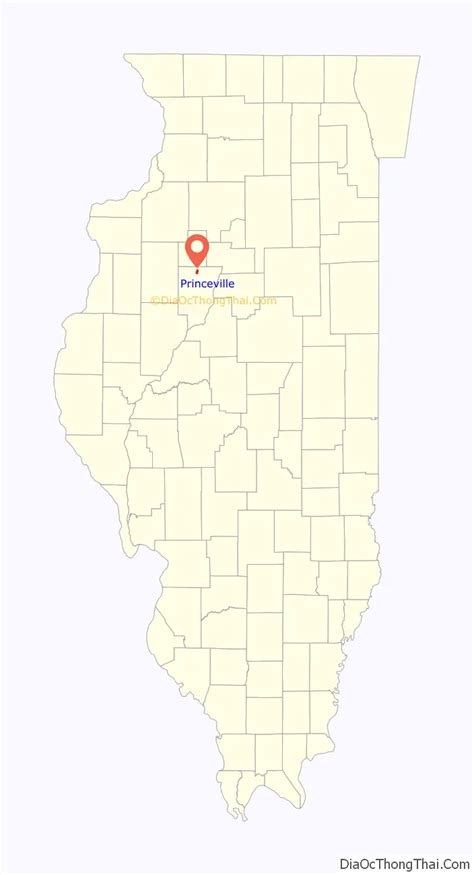 Map of Princeville village, Illinois