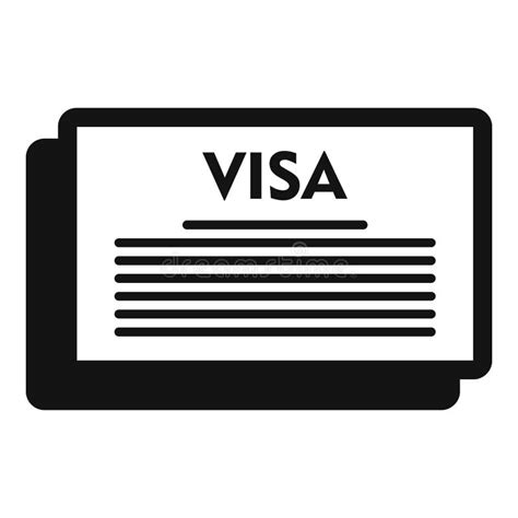 Visa Icon Vector Set Travel Illustration Sign Collection Immigration